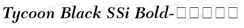 Tycoon Black SSi Bold字体转换